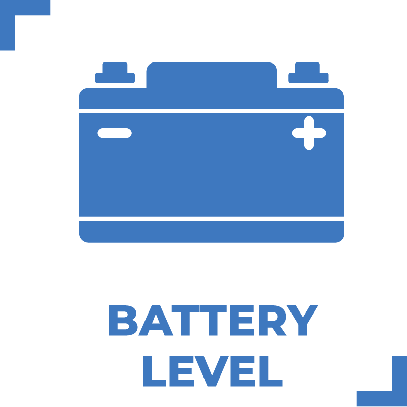 Battery level display on smartphone