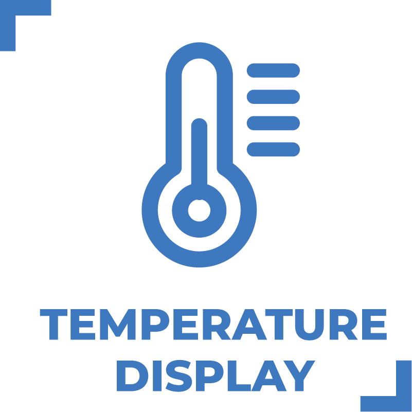 Temperature display on smartphone